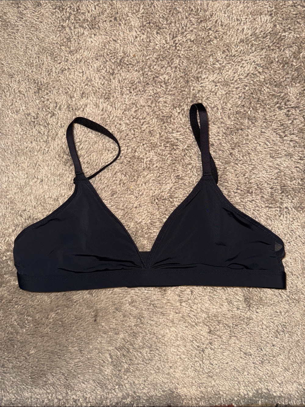 Black Wireless Triangle Bralette - Women Intimates